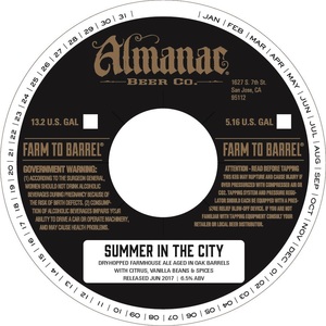 Almanac Beer Co. Summer In The City