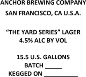 Anchor Brewing Company The Yard Series April 2017