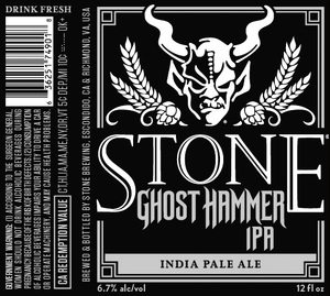 Stone Ghost Hammer Ipa April 2017