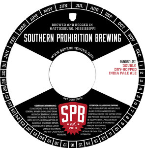 Southern Prohibition Brewing Paradise Lost