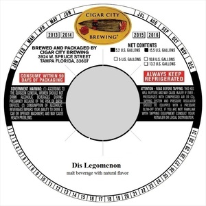 Cigar City Brewing Dis Legomenon April 2017