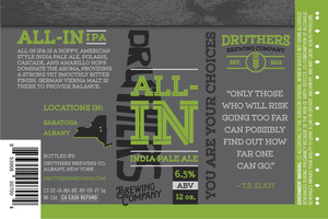 Druthers All-in India Pale Ale April 2017