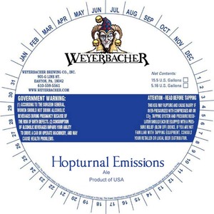 Weyerbacher Hopturnal Emissions April 2017