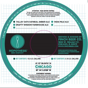 Hopothesis Fallin' Oats Oatmeal Amber Ale