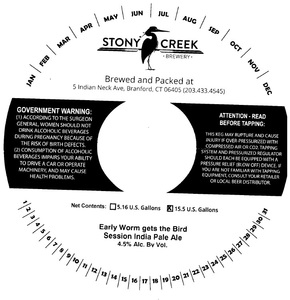 Stony Creek Brewery Early Worm Gets The Bird