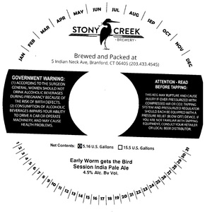 Stony Creek Brewery Early Worm Gets The Bird
