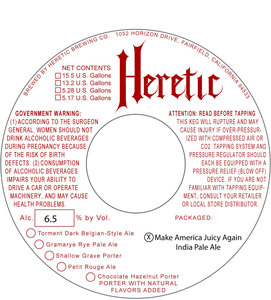 Heretic Brewing Company Make America Juicy Again