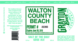 Salt Of The Gulf Gose May 2017