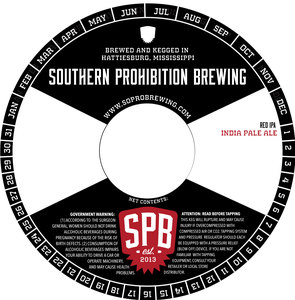 Southern Prohibition Red IPA April 2017