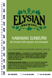 Elysian Brewing Company Hawaiian Sunburn May 2017