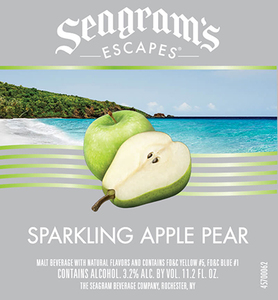 Seagram's Escapes Sparkling Apple Pear May 2017