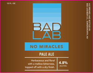 Bad Lab Beer Co. Pale Ale May 2017