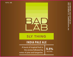 Bad Lab Beer Co. India Pale Ale May 2017