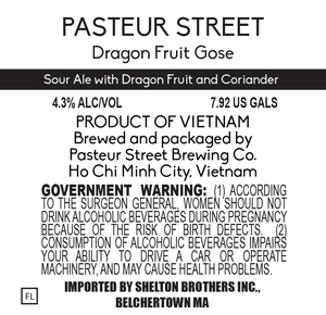 Pasteur Street Dragon Fruit Gose May 2017