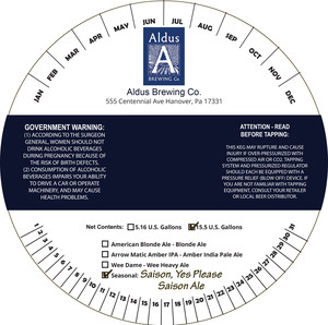 Saison, Yes Please Saison Ale May 2017