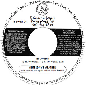 Stickman Brews Yesterday's Weather May 2017