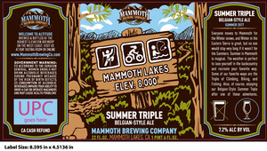Mammoth Brewing Company Summer Triple May 2017