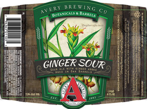 Avery Brewing Co. Ginger Sour May 2017