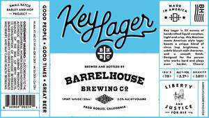 Barrelhouse Brewing Co. Key Lager
