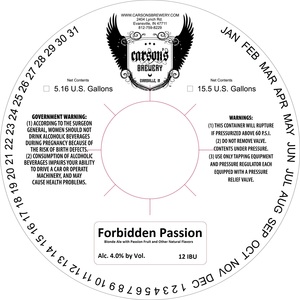 Carson's Brewery Forbidden Passion