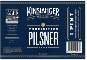 Kinslahger Prohibition Pilsner