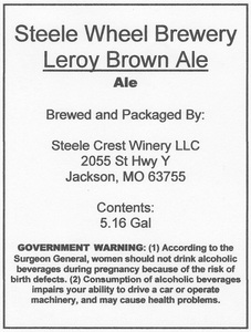 Steele Wheel Brewery Leroy Brown Ale