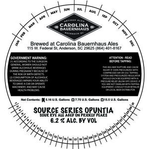 Source Series Opuntia Sour Rye Ale With Prickly Pears