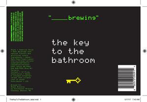 Blank Brewing The Key To The Bathroom May 2017
