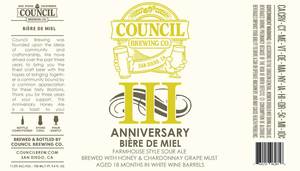 Council Brewing Co. 3rd Anniversary Biere De Miel