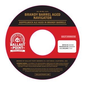 Ballast Point Brandy Barrel Aged Navigator