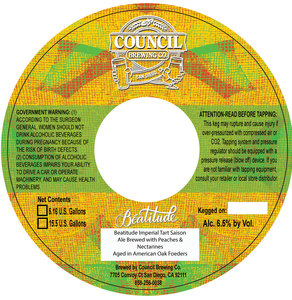 Council Brewing Co. Beatitude Imperial Tart Saison