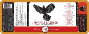 Roadhouse Brewing Company Avarice And Greed May 2017