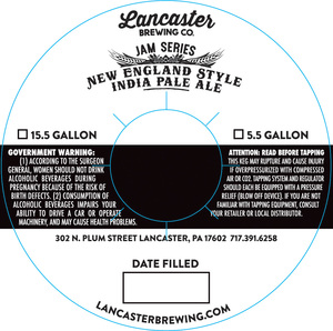 Lancaster Brewing Co. Jam Series New England Style May 2017