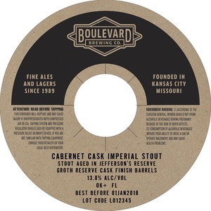 Boulevard Cabernet Cask Imperial Stout May 2017