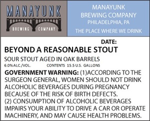 Beyond A Reasonable Stout May 2017