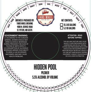 Third Wheel Brewing Hidden Pool Pilsner