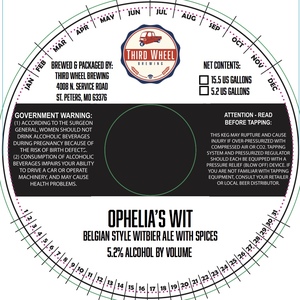Third Wheel Brewing Ophelia's Wit May 2017