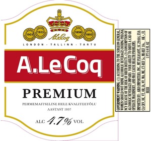 A.le Coq Premium May 2017