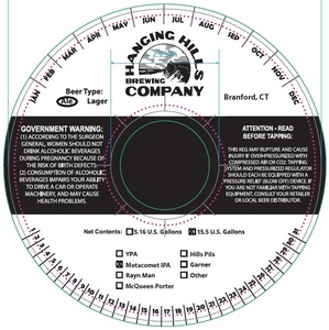 Hanging Hills Brewing Company Metacomet IPA