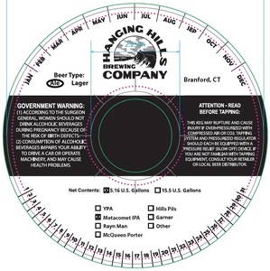 Hanging Hills Brewing Company Metacomet IPA