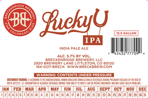 Breckenridge Brewery Lucky U IPA
