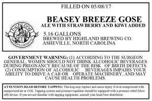 Highland Brewing Co Beasey Breeze Gose May 2017