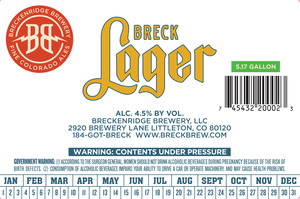 Breckenridge Brewery Breck Lager