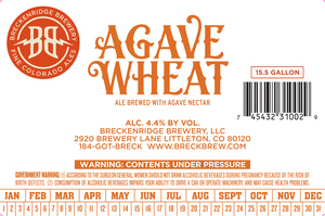 Breckenridge Brewery Agave Wheat