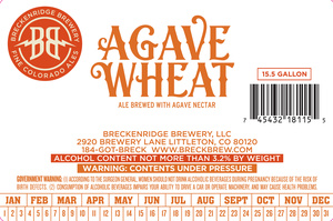 Breckenridge Brewery Agave Wheat