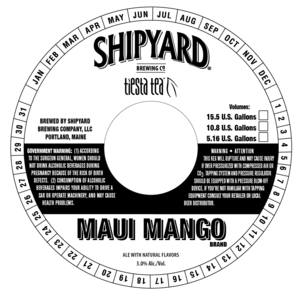 Shipyard Brewing Co. Maui Mango Brand