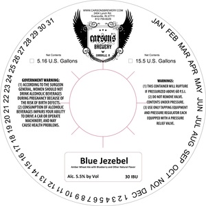 Carson's Brewery Blue Jezebel May 2017