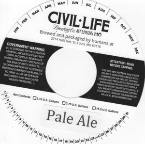 Civil Life Brewing Co LLC Pale Ale May 2017