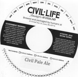 Civil Life Brewing Co LLC Civil Pale Ale