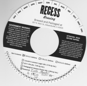 Recess Brewing Eville Monster